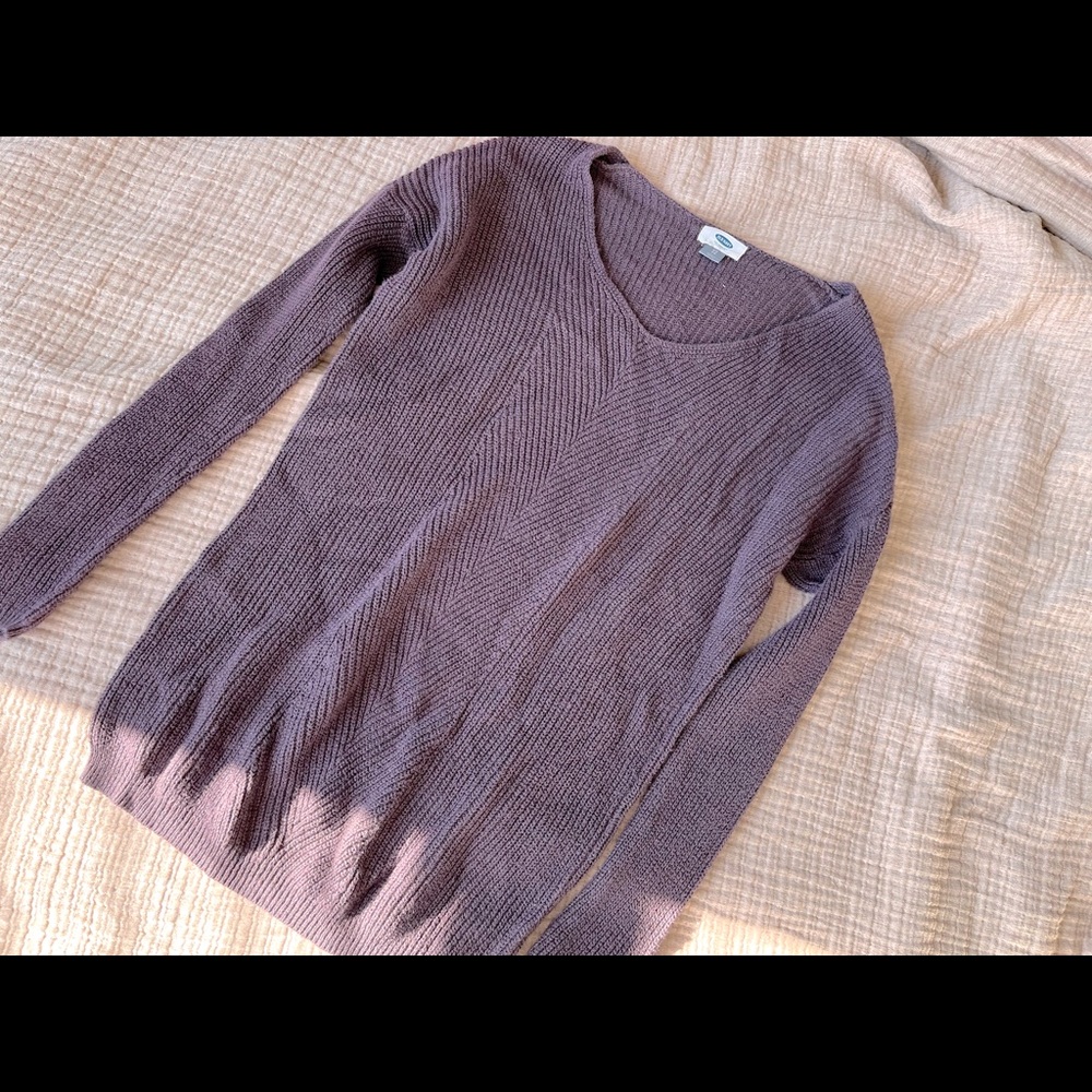 purple sweater